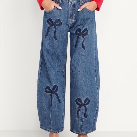 Old Navy Other - Old Navy Printed Super Baggy Barrel Leg Jeans